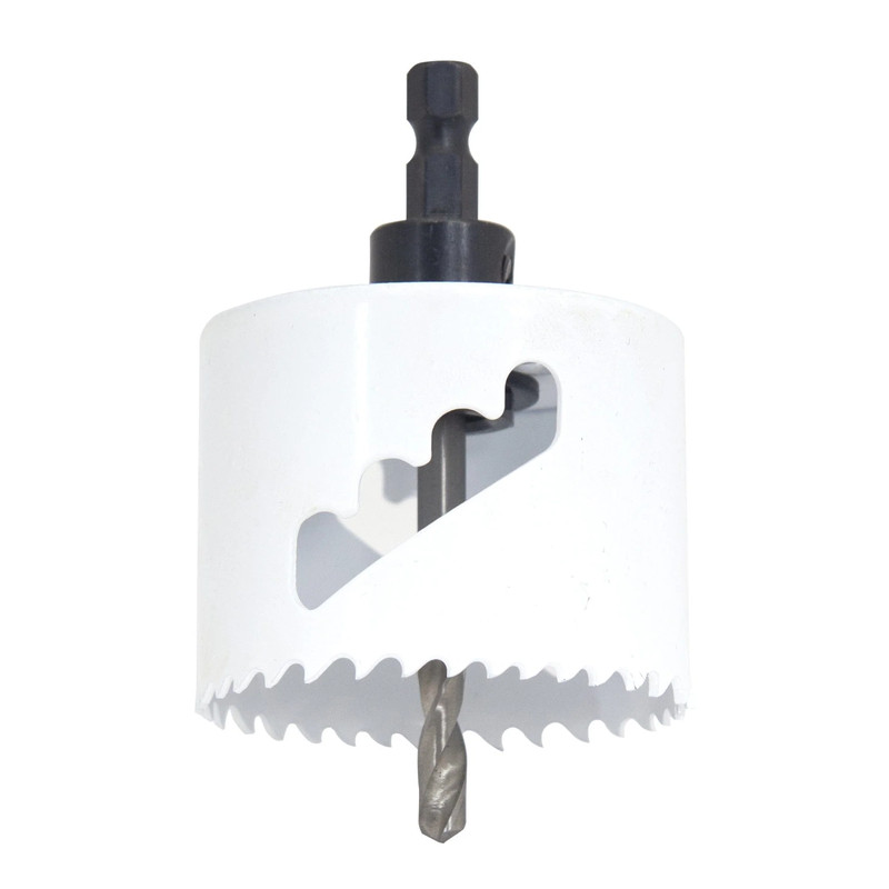 Bi-Metal Hole Saw with Mandrel and Pilot Drill - Size:3-1/8"